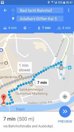 wegbeschreibung vom bahnhof