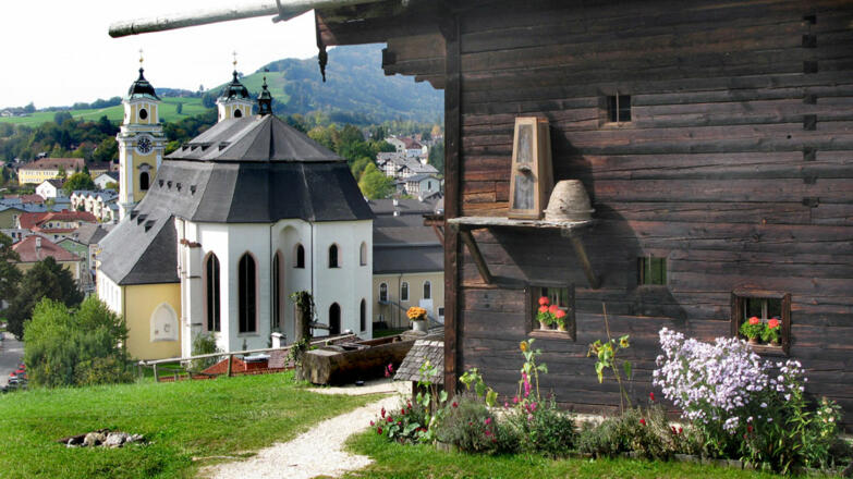 Ausblick vom Mondseer Rauchhaus