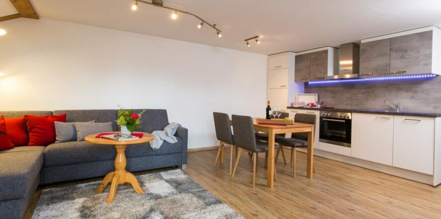 Küche/Wohnraum Fewo1