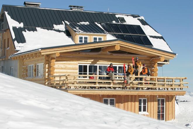 Winteransicht der Terrasse