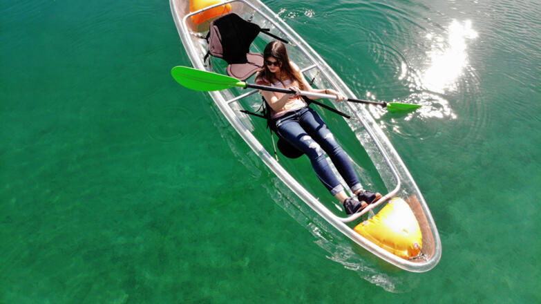 Plexiglas Kajak-Tour am Attersee