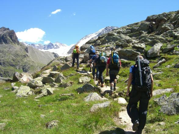 Gleich hinter dem Taschachhaus: Der Gletschersteig