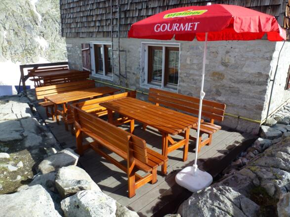 Die von der Sektion Speyer errichtete Terrasse