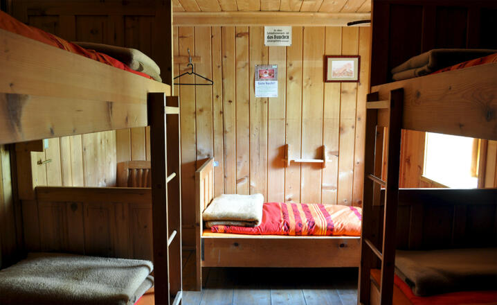 Sudetendeutsche Hütte - Blick in ein Zimmerlager
