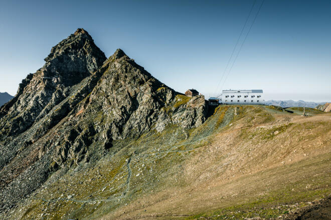 Die Stüdlhütte unterhalb des Großglockners