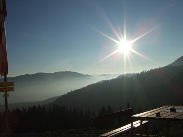 Nachmittagssonne an der Gaudeamushütte