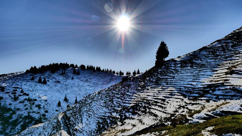 Spätherbststimmung in der Nähe der Unterberg-Alm im Brünnsteingebiet