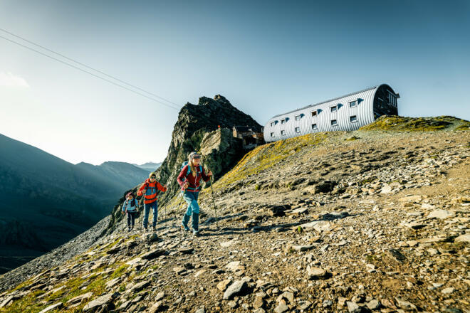 Die Stüdlhütte unterhalb des Großglockners