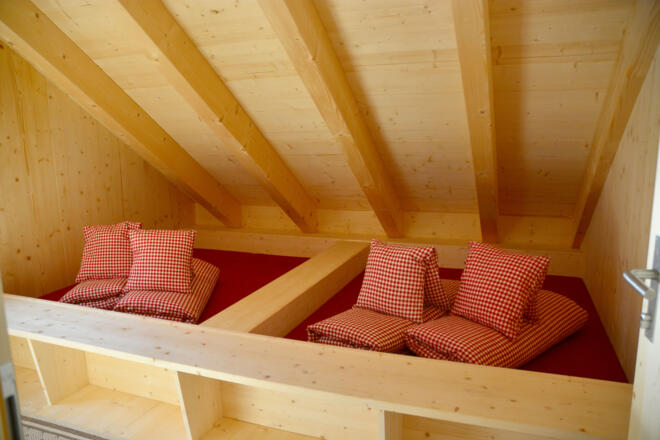 Das neu eingerichtete 4er-Mehrbettzimmer