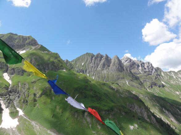 Blick zum Falmedonjoch mit Griestaler Spitze