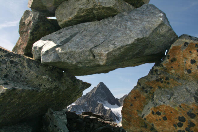 vom Grat zum Hinteren Daunkopf der Blick zur Wilden Leck