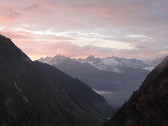 Blick ins Lechtal und in die Allgäuer Alpen