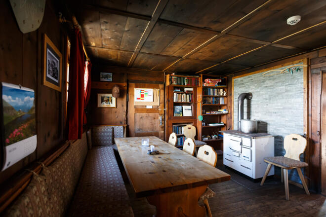 Innenleben der Rauhekopfhütte