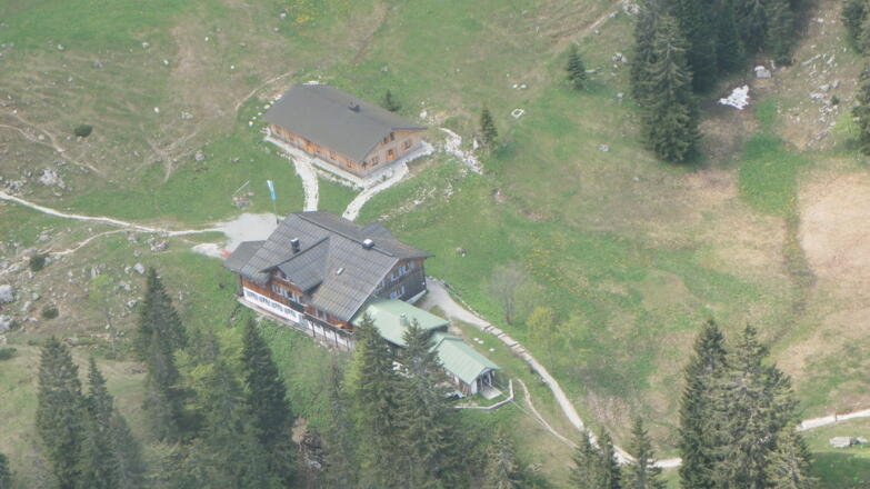 Tutzinger Hütte aus der Luft