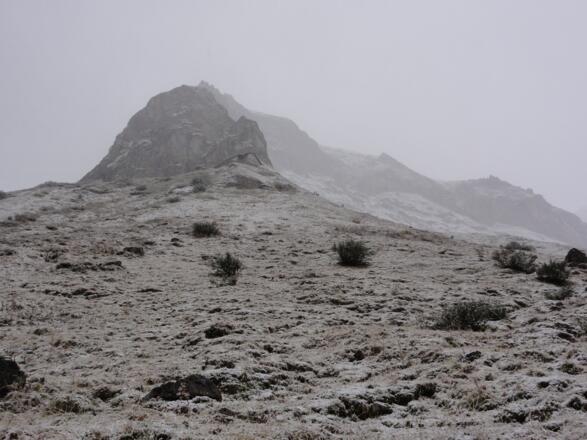 Wintereinbruch beim Aufstieg zur Simmshütte