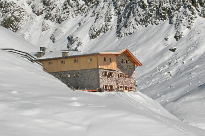 Amberger Hütte im Winter