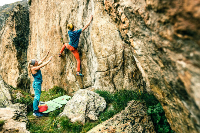 Boulderbereich in der Nähe der Hütte