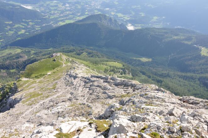 Blick vom Hocheck auf Watzmannhaus und Berchtesgaden