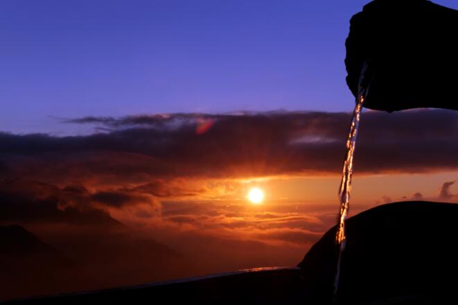 Abenstimmung auf der Hütte