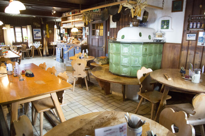 Innenansicht der Vorderkaiserfeldenhütte