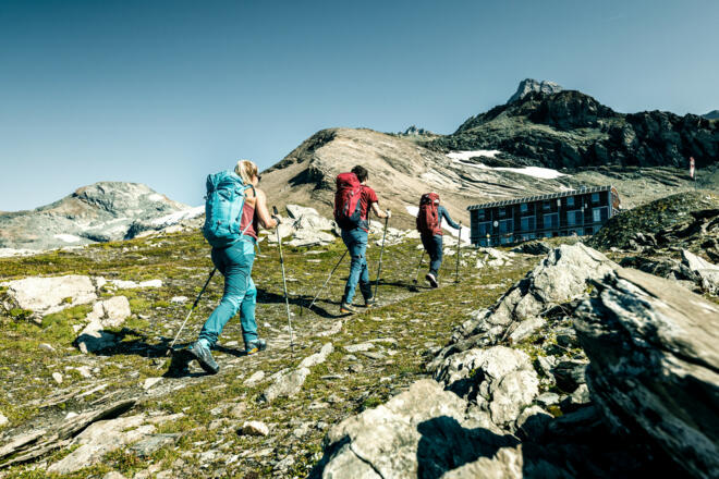 Die Stüdlhütte unterhalb des Großglockners