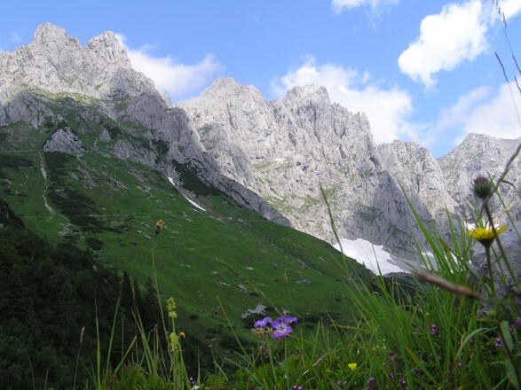 Blick zur Ackerl- und Mauckspitze