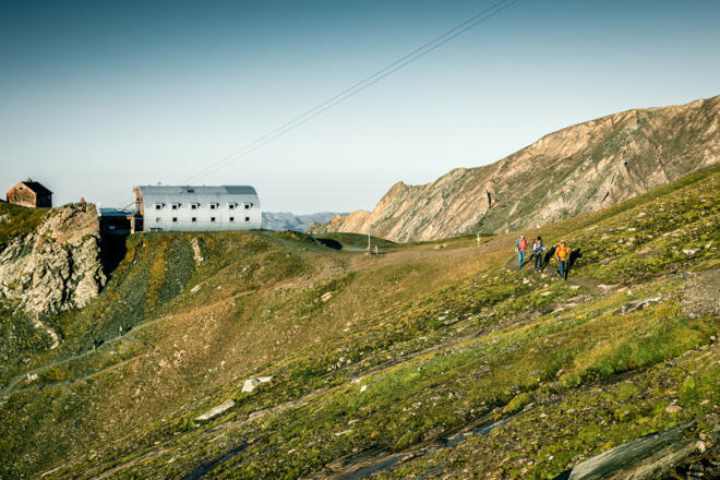Die Stüdlhütte unterhalb des Großglockners