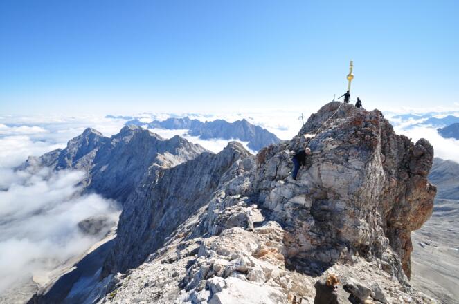 Zugspitzgipfel mit Jubiläumsgrat
