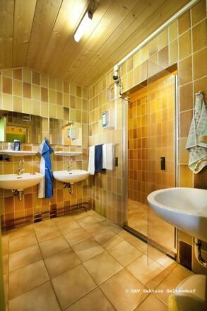 Waschraum auf der Neuen Magdeburger Hütte