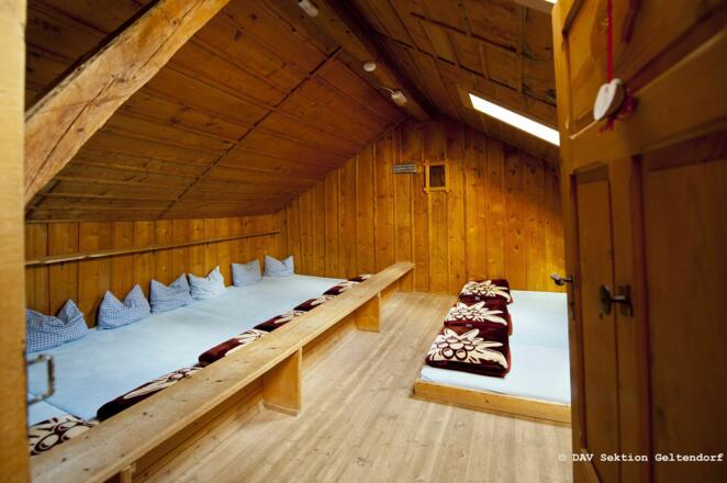 Matratzenlager auf der Neuen Magdeburger Hütte