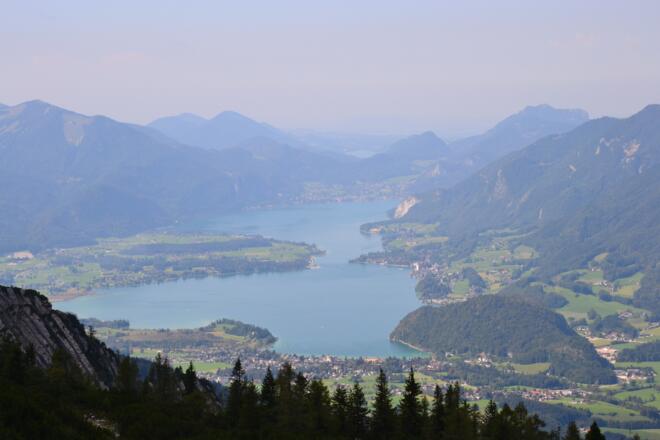 Fahren mit der Seilbahn oder zu Fuß in der Spitze der Katrin