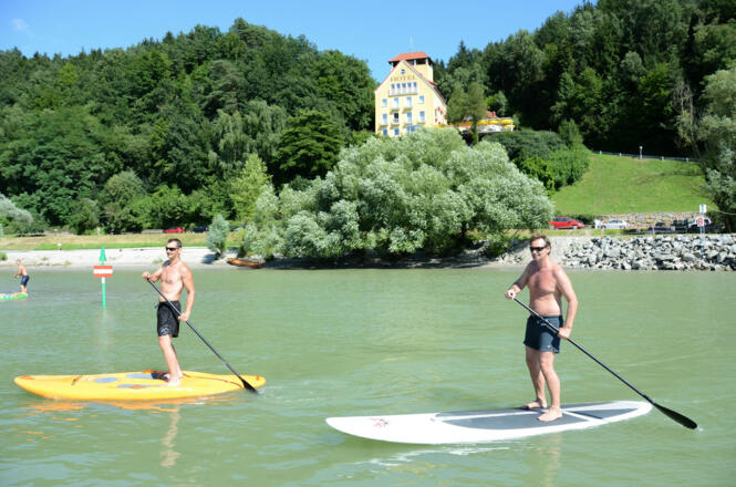 Stand Up Paddling in der Donau