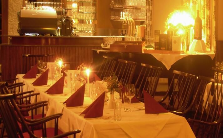 Restaurant-Abendstimmung