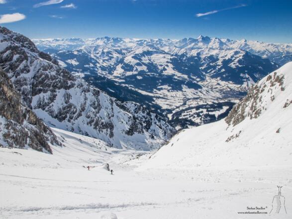Bei der Abfahrt von der Buchauer Scharte hat man ein tolles Panorama.
