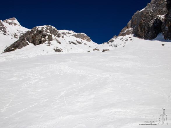 Blick zurück auf die Scharte.