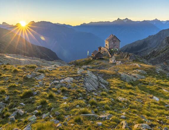 Erlanger Hütte Sonnenuntergang