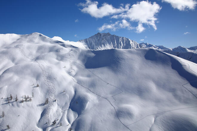 Flugaufnahme vom Kreuzeck in Hüttschlag