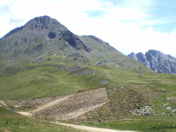 Der Große Leppleskofel von der Mooser Alm