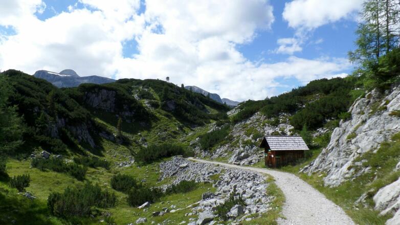 Kleine Hütte am Weg zur Gjaid Alm