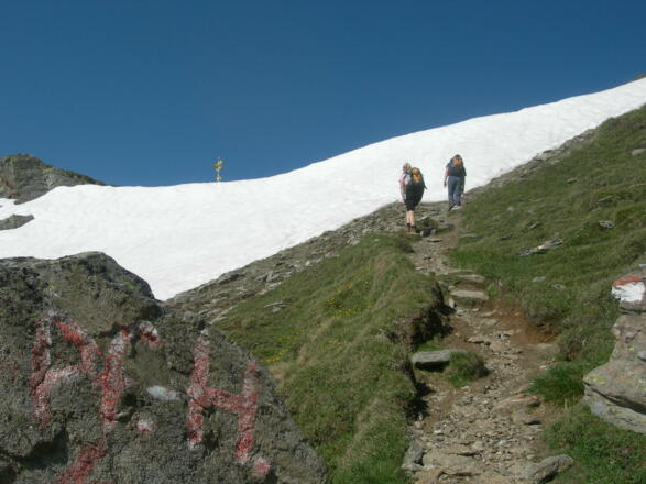 Anstieg von der Pforzheimer Hütte.