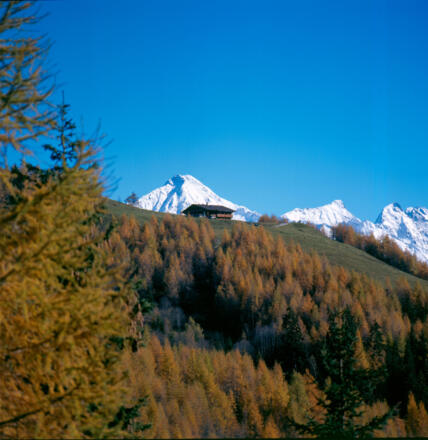 Im Herbst sind die hohen Gipfel oft schon mit Schnee bedeckt