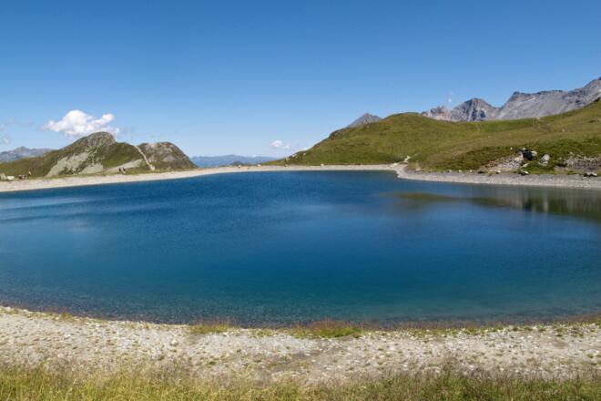 Speichersee auf dem Weg vom Tuxer Joch zum Tuxerjochhaus