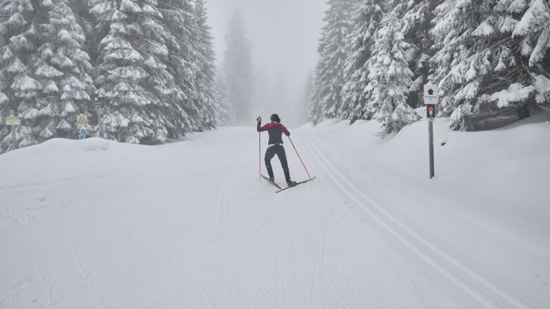 Skilanglaufen am Bretterschachten