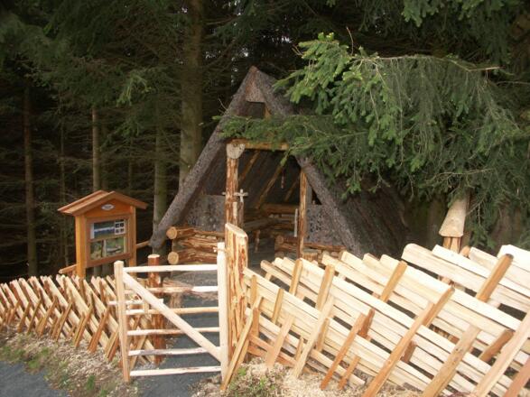 Holzfällerhütte am Kulturlandschaftsweg
