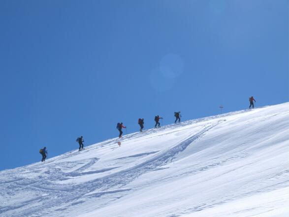 Im Gänsemarsch bergan