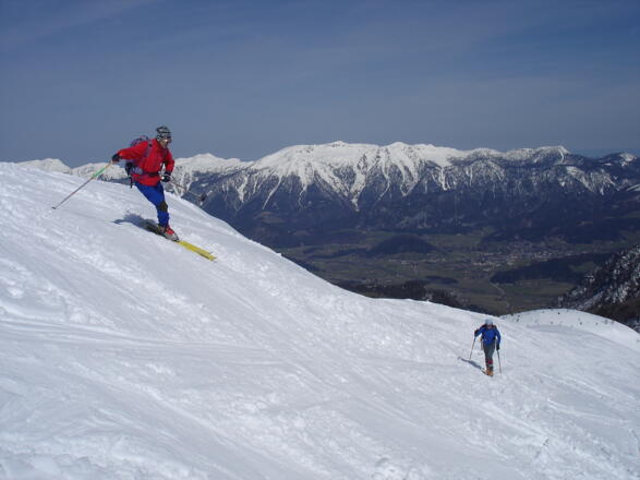 Abfahrt mit Blick auf Windischgarsten