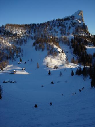 Abfahrt zur Stubwiesalm mit Stubwies