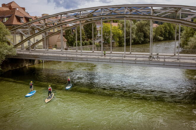 Stan Up Paddler bei Leoben