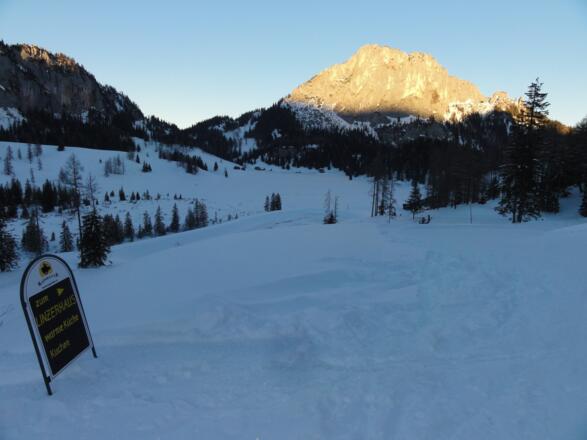 Teichlboden beim Linzerhaus mit Stubwies im Abendlicht