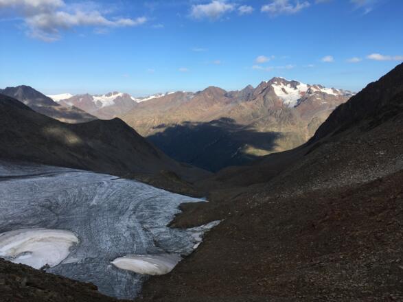 Blick vom Ramoljoch Richtung Wildspitze